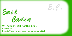 emil cadia business card